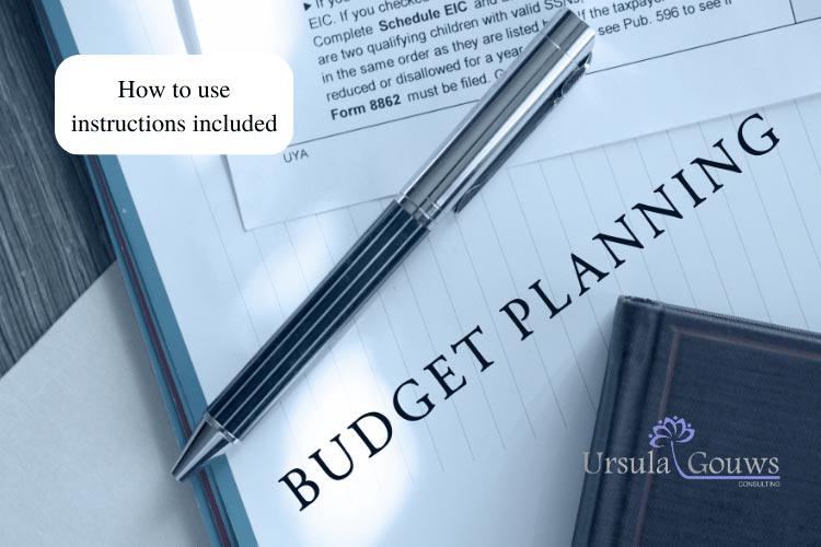 Ursula Gouws Consulting Monthly Budget Planner