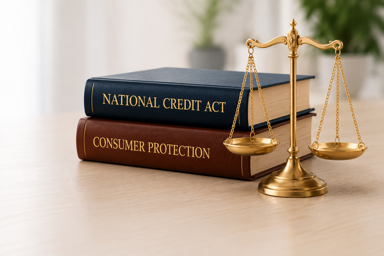 National Credit Act and scales of justice